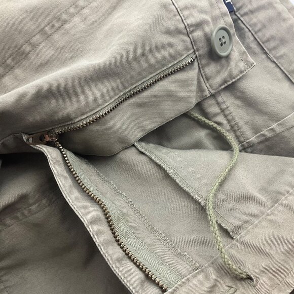 Gap Y2K Wms Sz 8 Olive Green Cargo Capri Crop Pants Wide Leg Grunge Utility - Picture 10 of 13